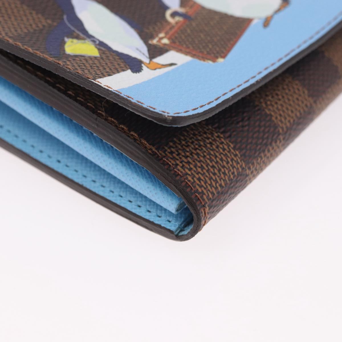 LOUIS VUITTON Damier Ebene Portefeuille Sarah Long Wallet N64426 LV Auth 191659M