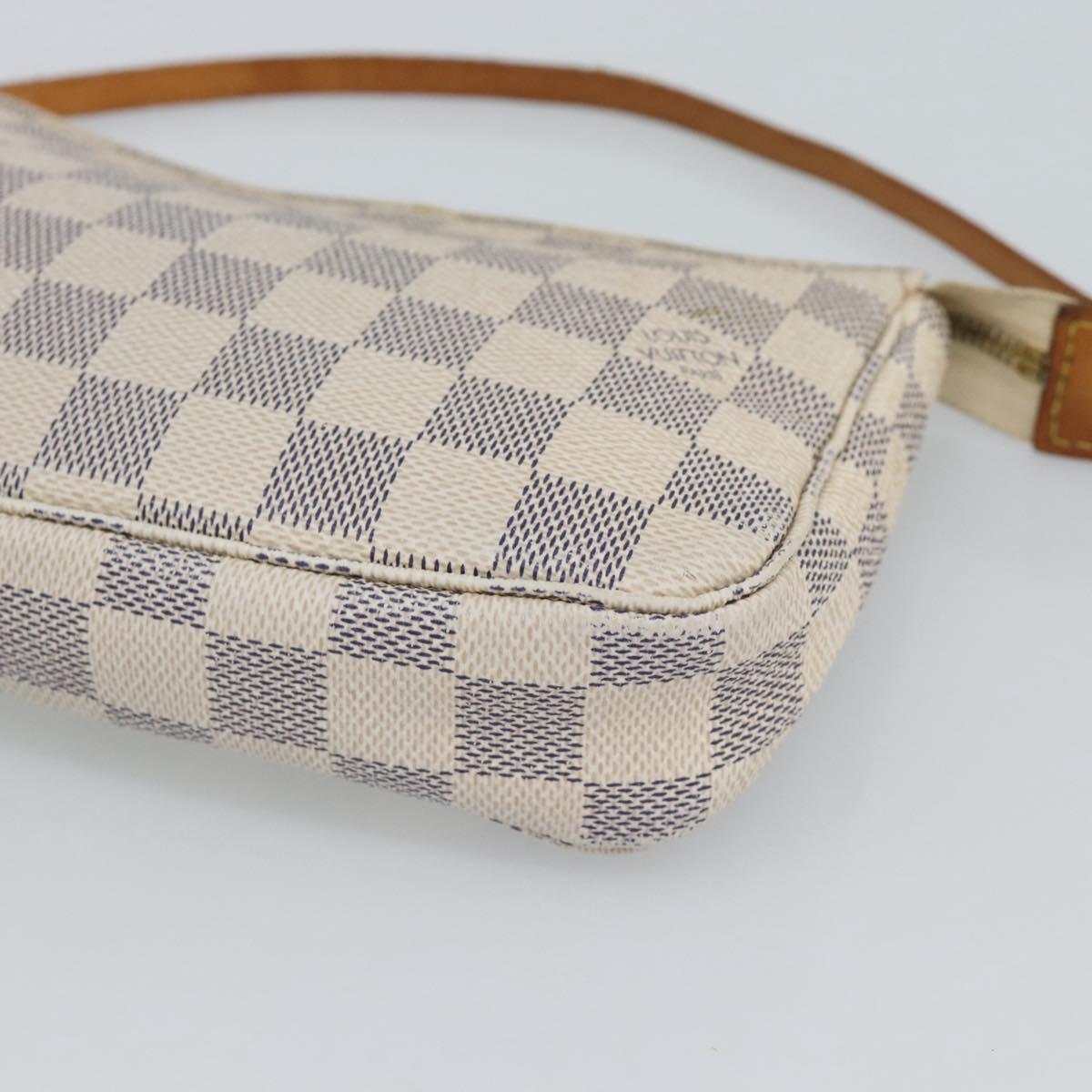LOUIS VUITTON Damier Azur Pochette Accessoires Pouch N51986 LV Auth 191661A