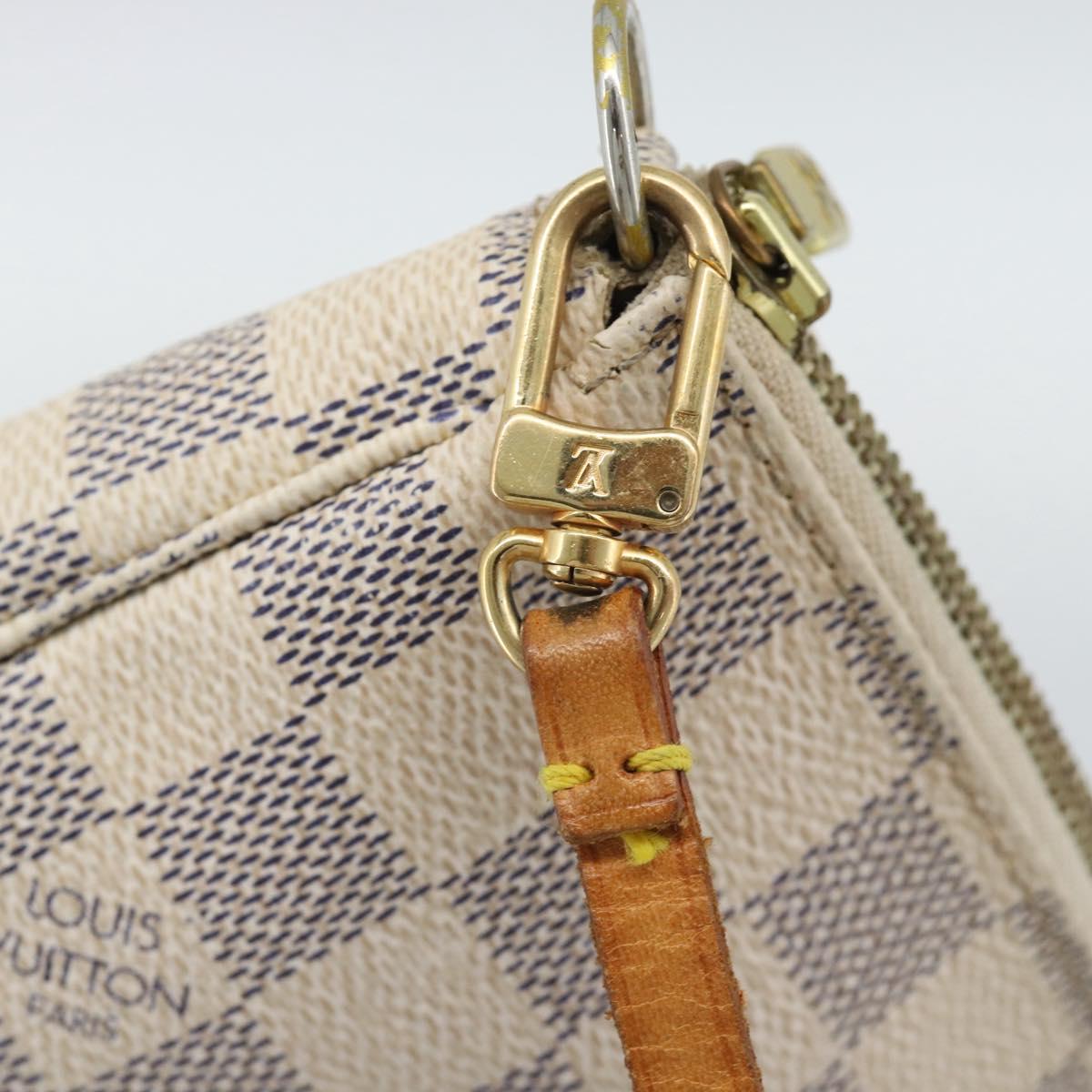 LOUIS VUITTON Damier Azur Pochette Accessoires Pouch N51986 LV Auth 191661A