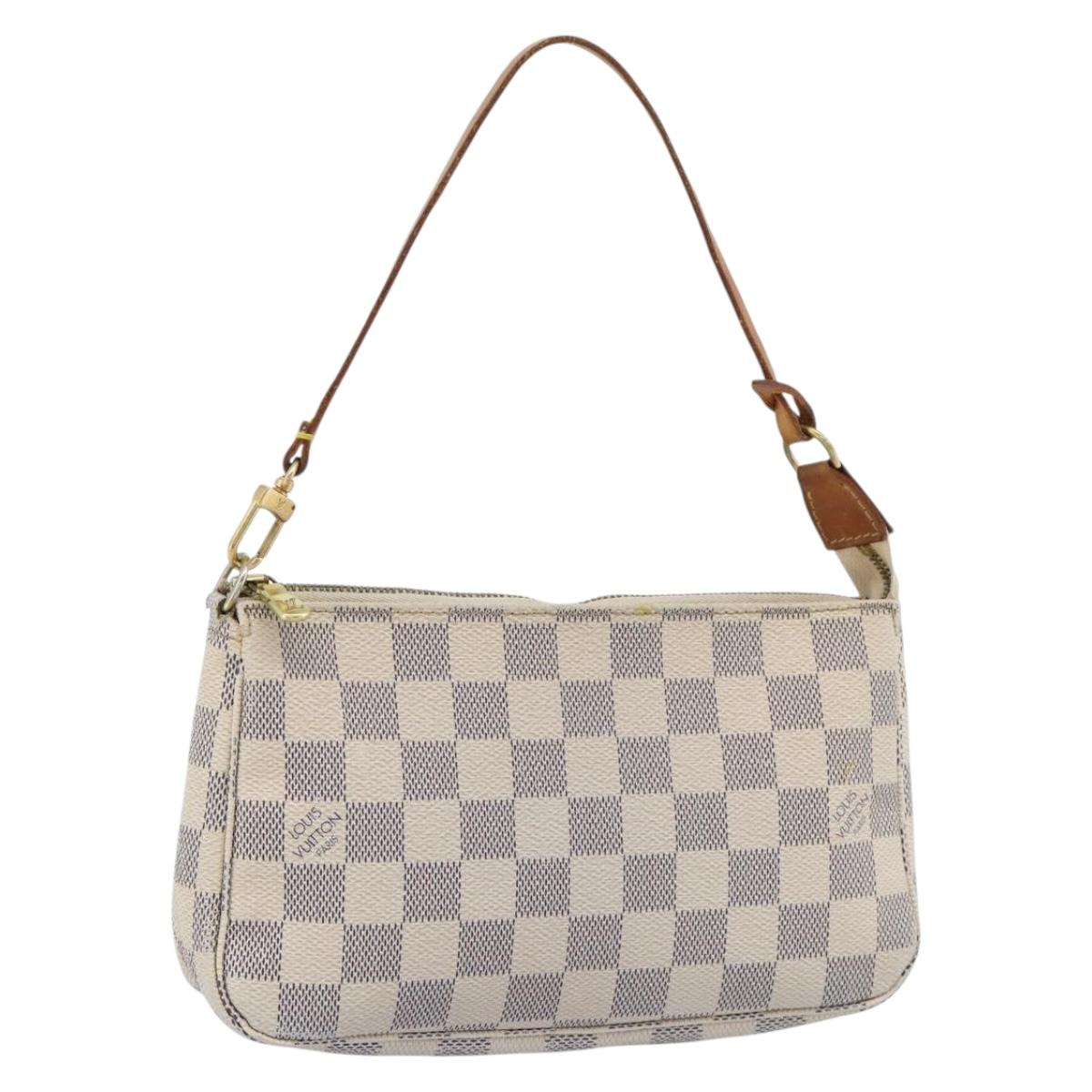 LOUIS VUITTON Damier Azur Pochette Accessoires Pouch N51986 LV Auth 191661A