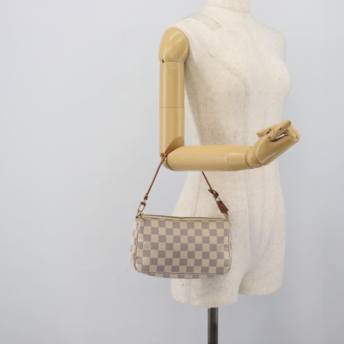 LOUIS VUITTON Damier Azur Pochette Accessoires Pouch N51986 LV Auth 191661A