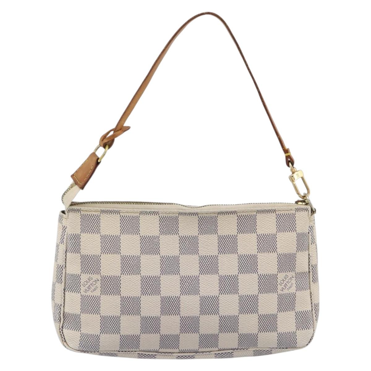 LOUIS VUITTON Damier Azur Pochette Accessoires Pouch N51986 LV Auth 191661A