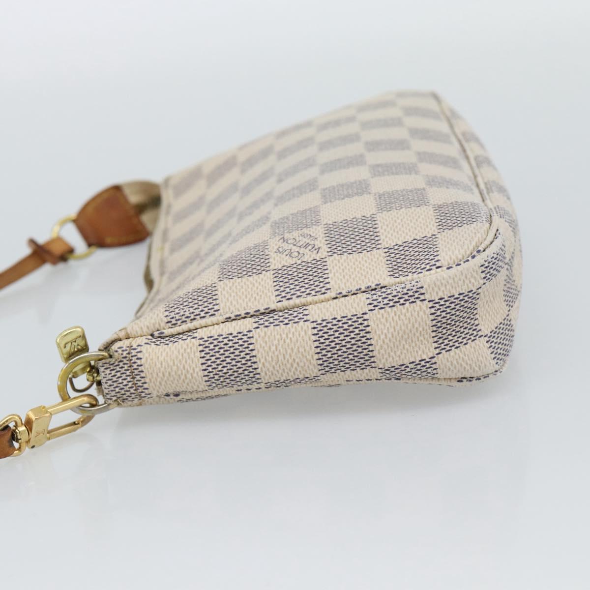LOUIS VUITTON Damier Azur Pochette Accessoires Pouch N51986 LV Auth 191661A