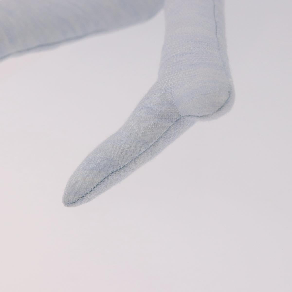 HERMES Plush Doll Pot Yok Cushion Polyester Light Blue Auth 191662M