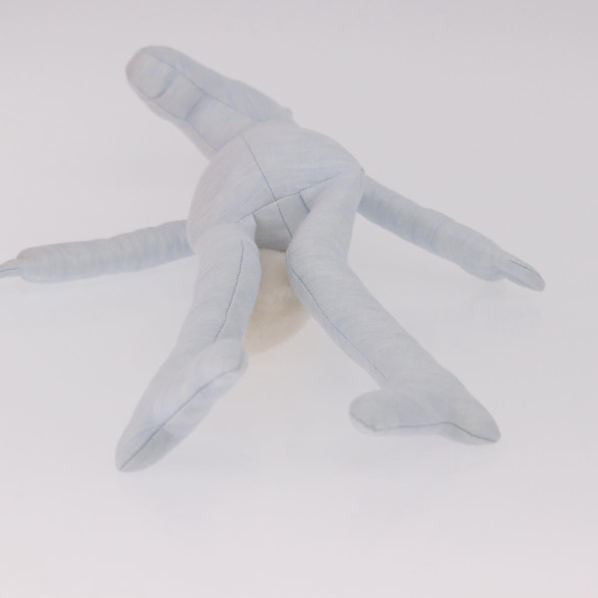 HERMES Plush Doll Pot Yok Cushion Polyester Light Blue Auth 191662M