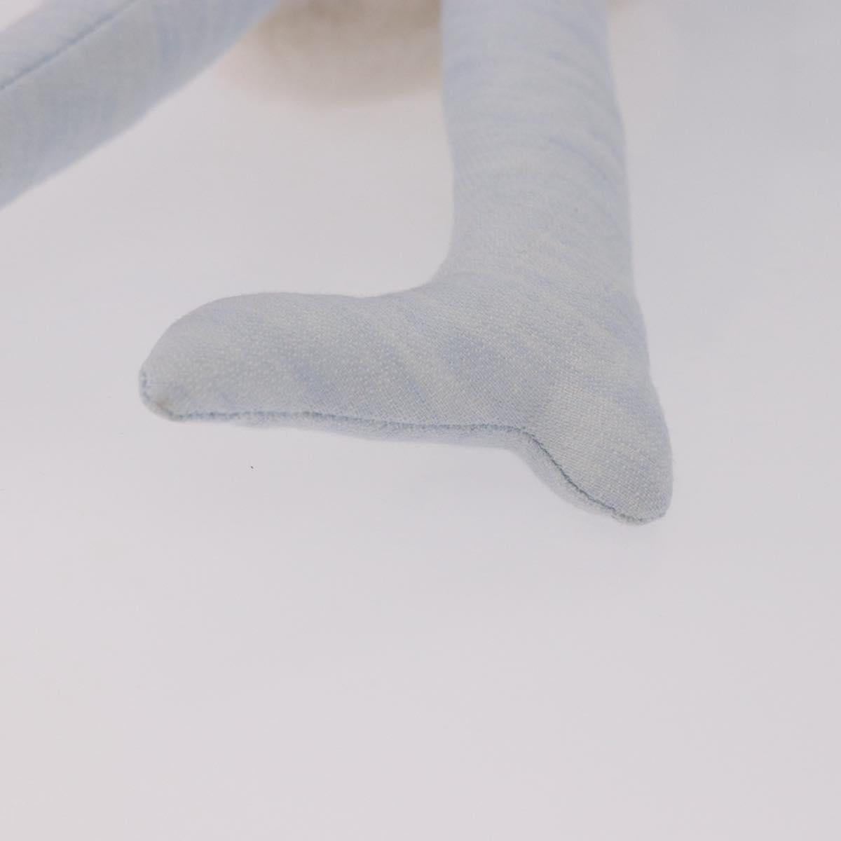 HERMES Plush Doll Pot Yok Cushion Polyester Light Blue Auth 191662M