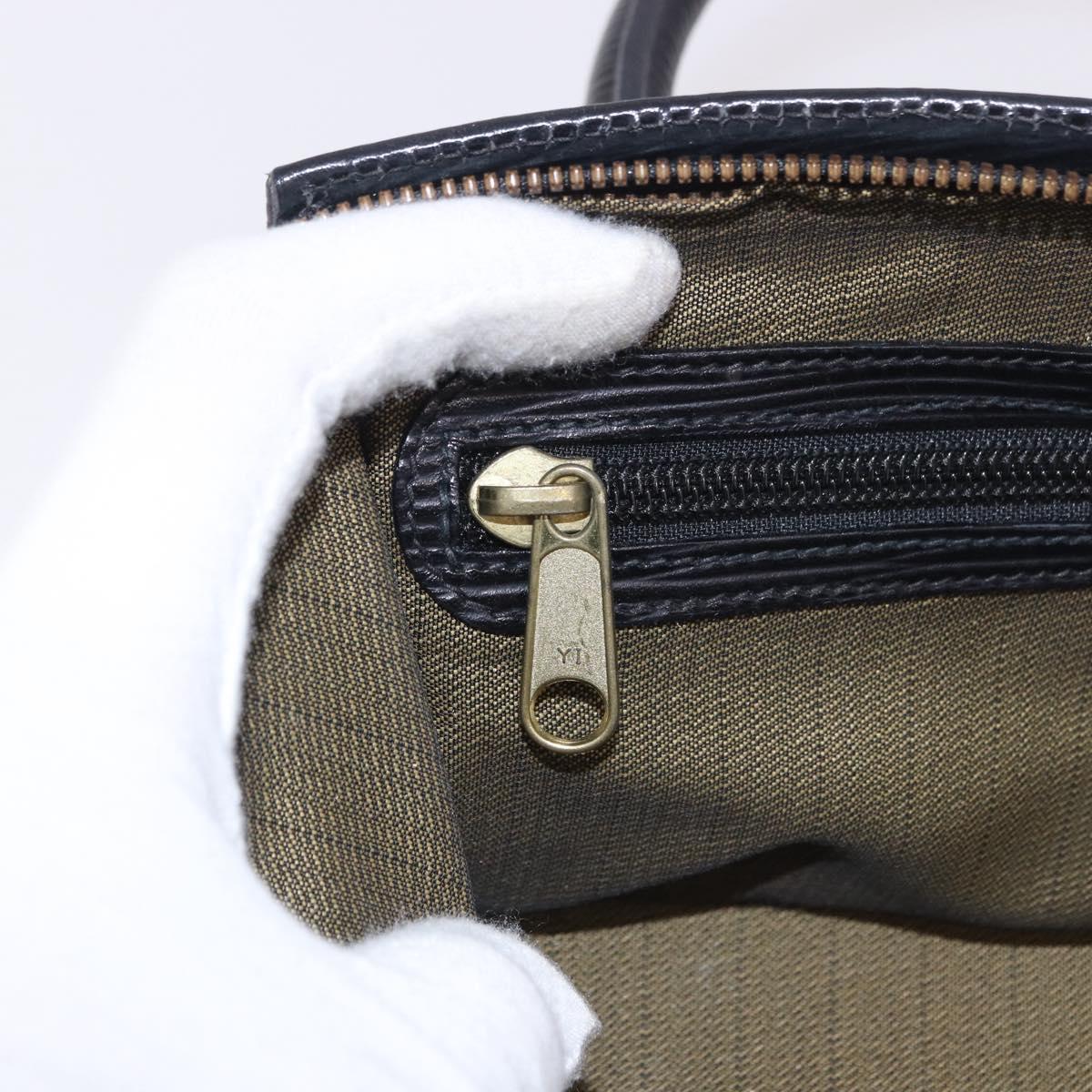 FENDI Zucca Canvas Vanity Hand Bag 2way Brown Gold Auth 191672