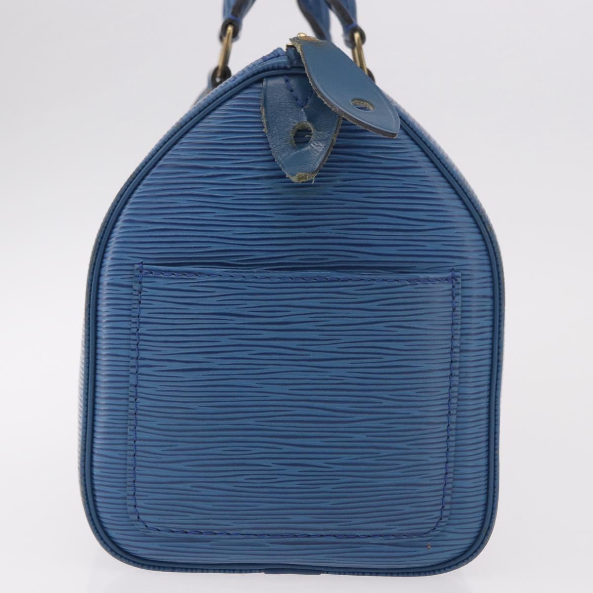 LOUIS VUITTON Epi Speedy 25 Hand Bag Toledo Blue M43015 LV Auth 191673