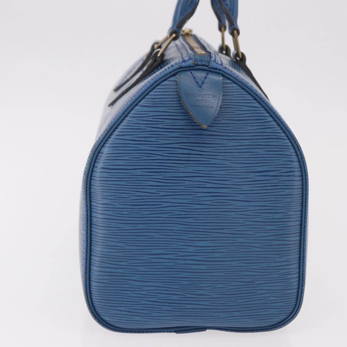 LOUIS VUITTON Epi Speedy 25 Hand Bag Toledo Blue M43015 LV Auth 191673