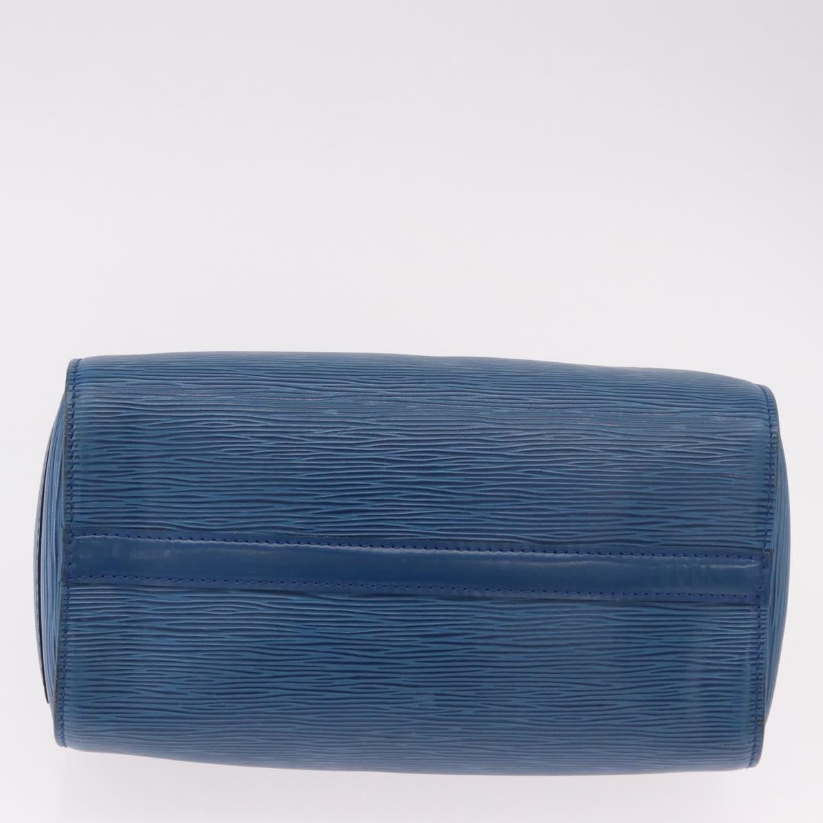 LOUIS VUITTON Epi Speedy 25 Hand Bag Toledo Blue M43015 LV Auth 191673