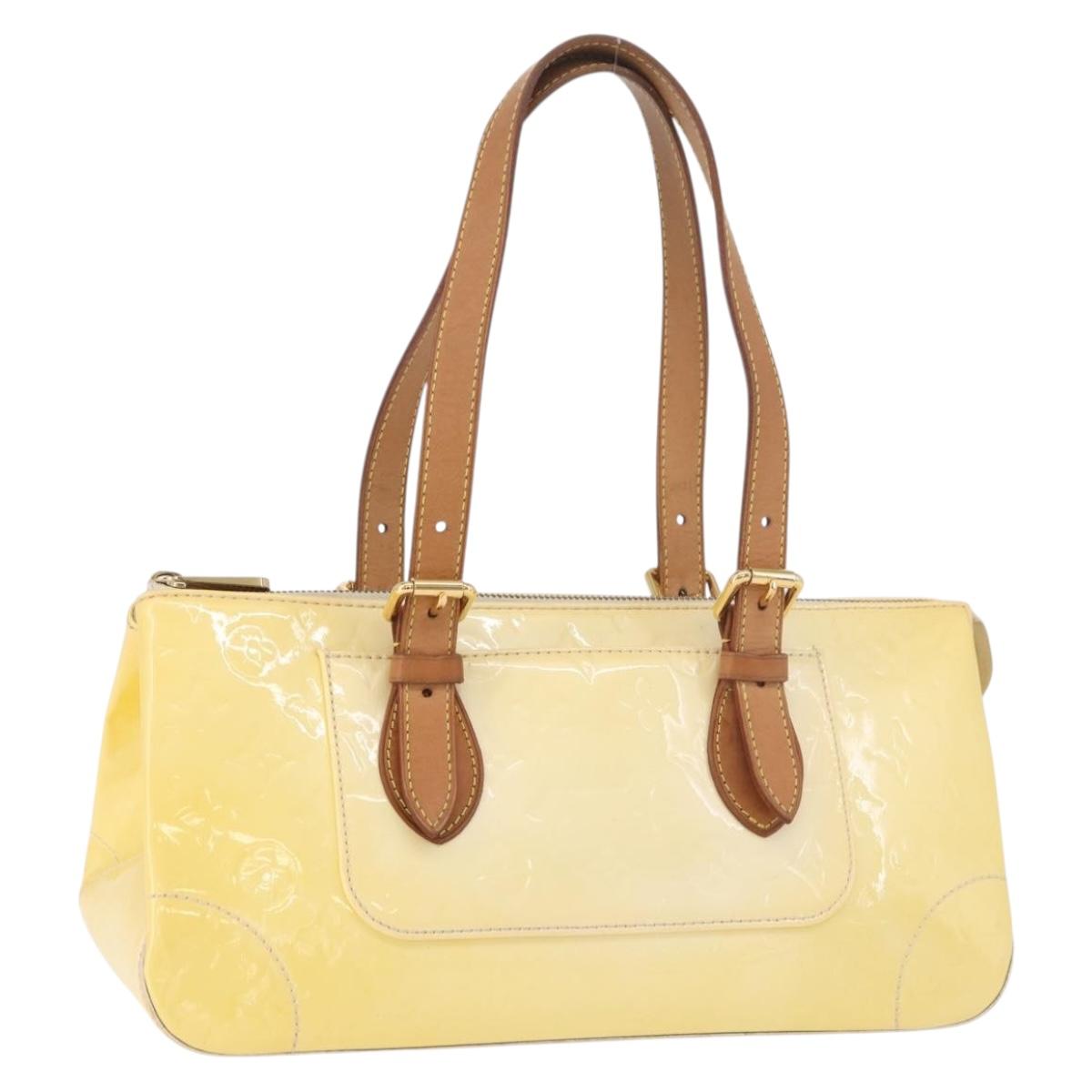 LOUIS VUITTON Monogram Vernis Hand Bag Perle M93508 LV Auth 191674