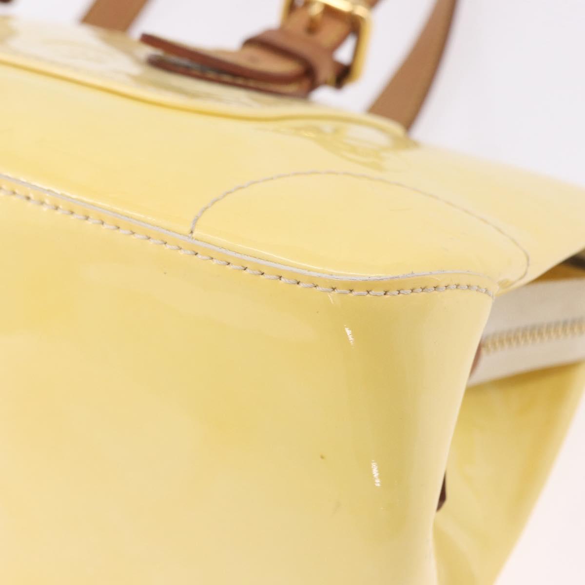 LOUIS VUITTON Monogram Vernis Hand Bag Perle M93508 LV Auth 191674
