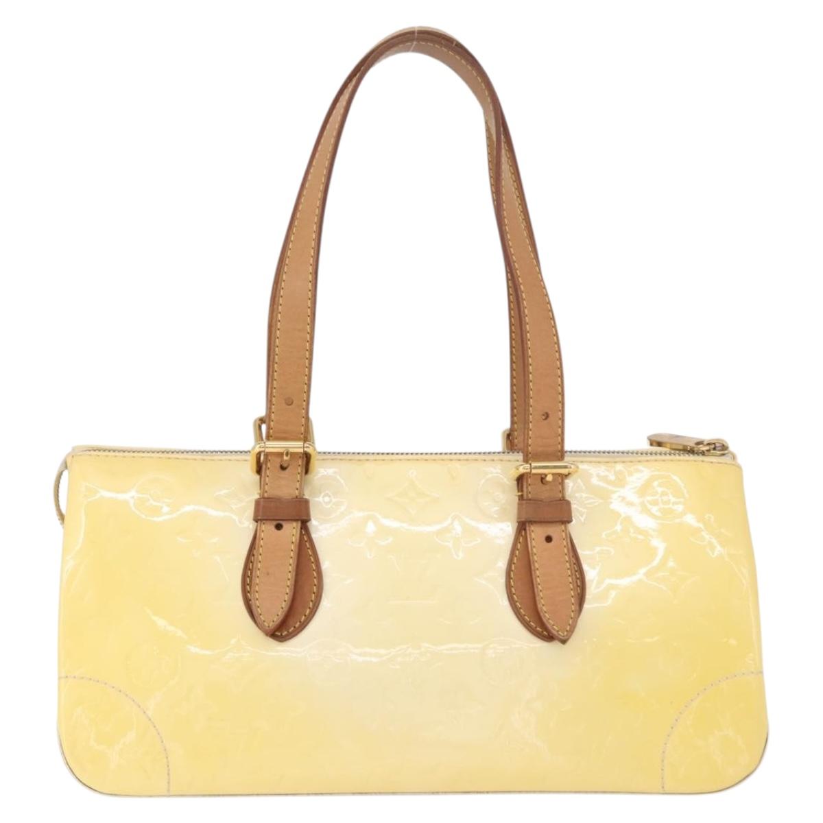 LOUIS VUITTON Monogram Vernis Hand Bag Perle M93508 LV Auth 191674
