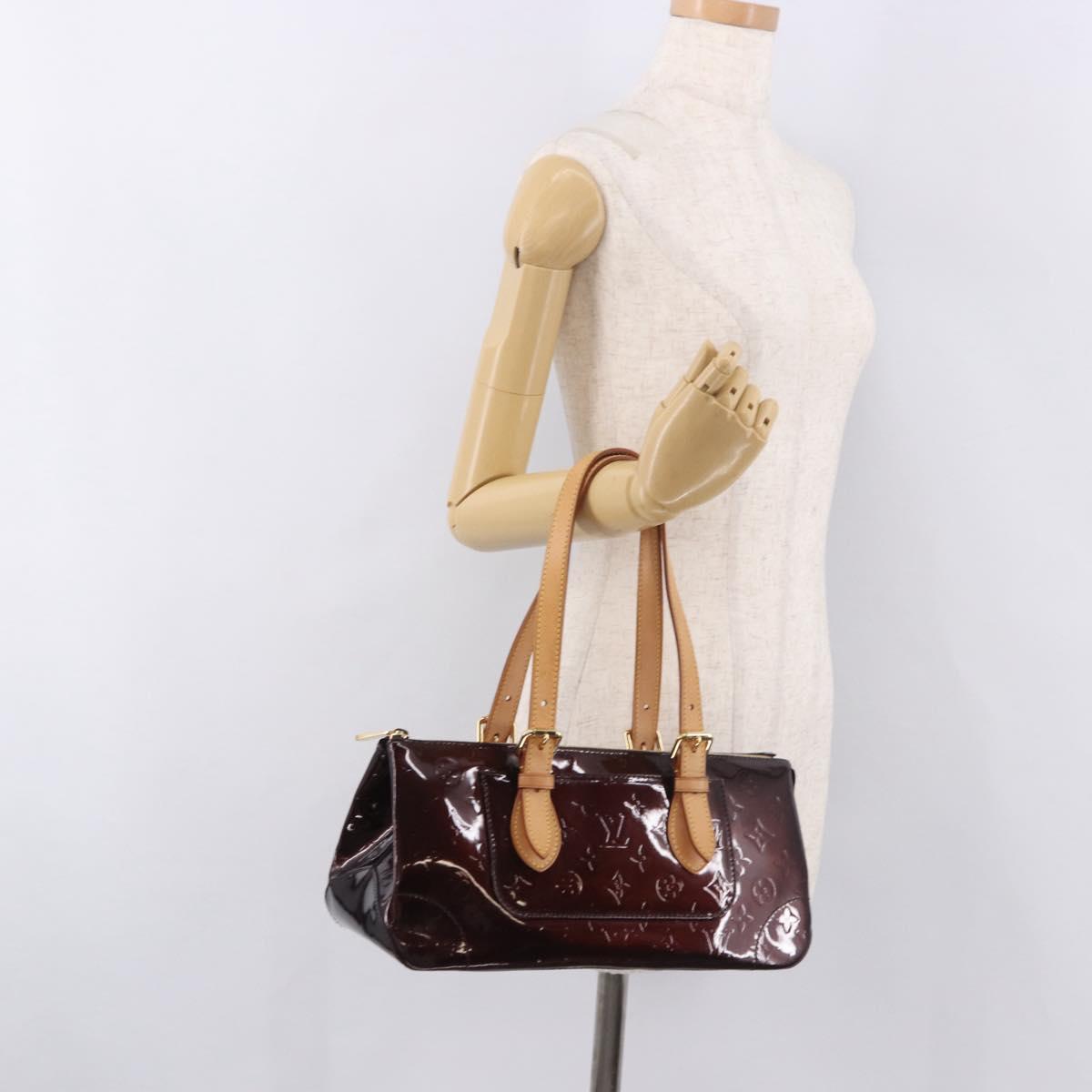 LOUIS VUITTON Monogram Vernis Rosewood Avenue Amarante M93510 LV Auth 191684A