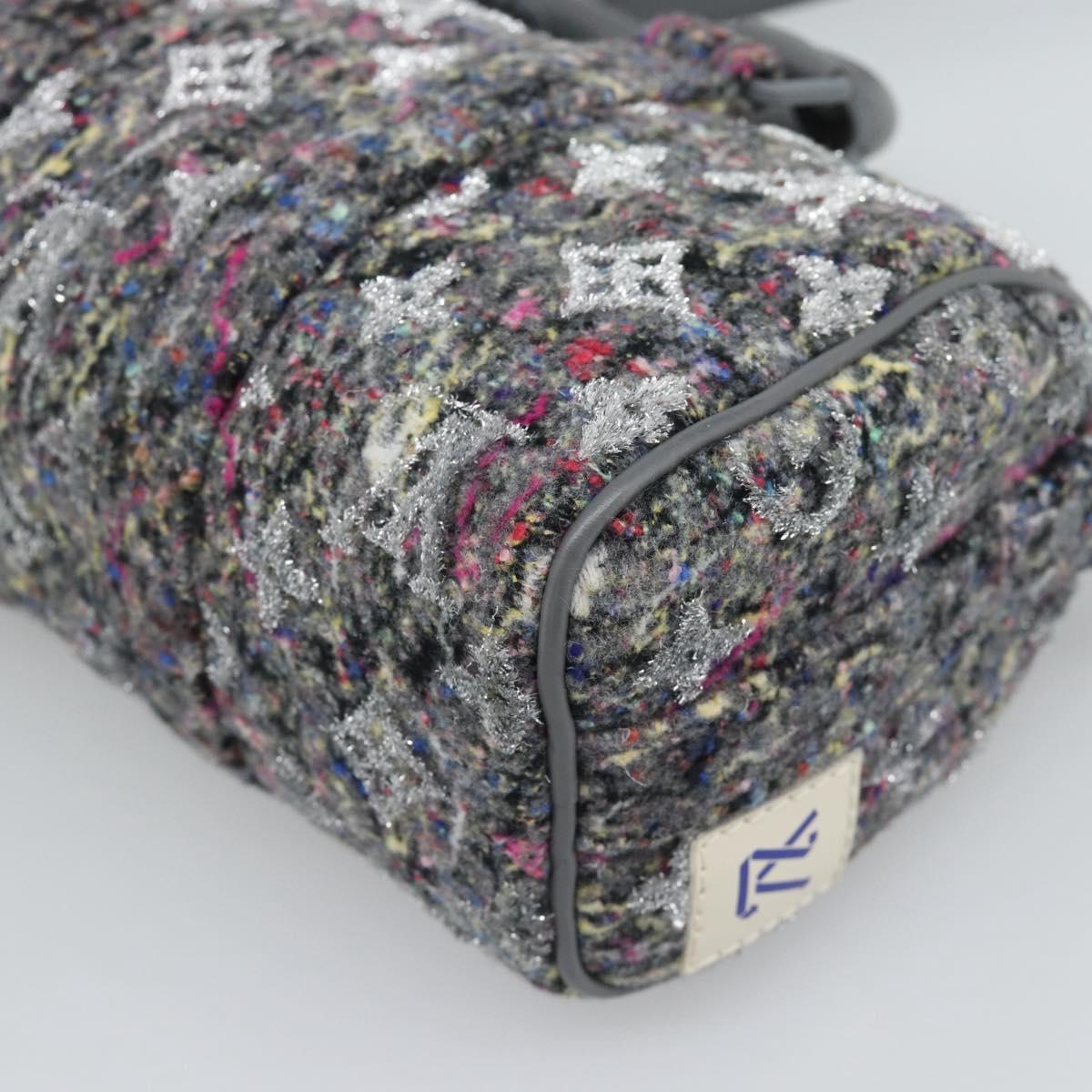 LOUIS VUITTON Monogram Felt Keepall XS Hand Bag Gray Pink M80821 Auth 191687SAM