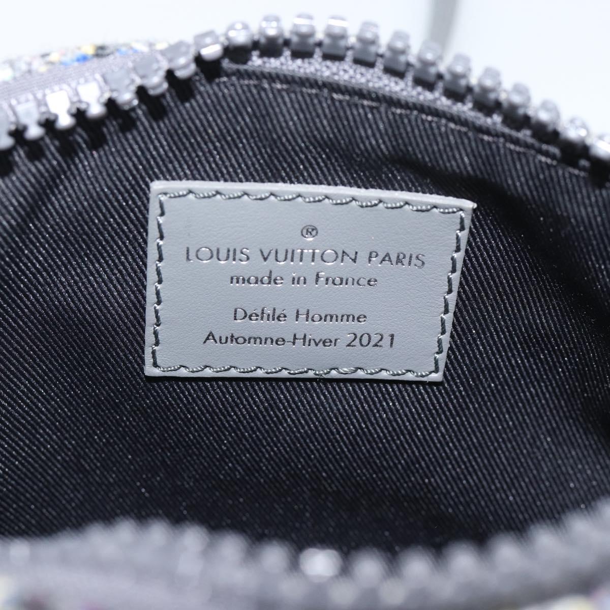 LOUIS VUITTON Monogram Felt Keepall XS Hand Bag Gray Pink M80821 Auth 191687SAM