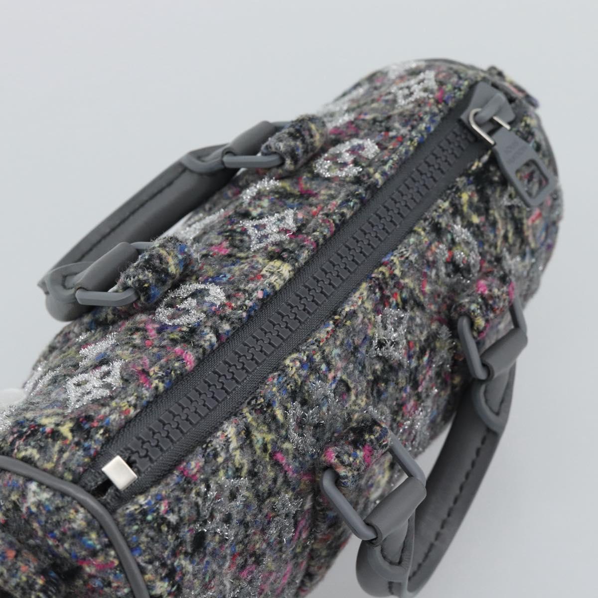 LOUIS VUITTON Monogram Felt Keepall XS Hand Bag Gray Pink M80821 Auth 191687SAM