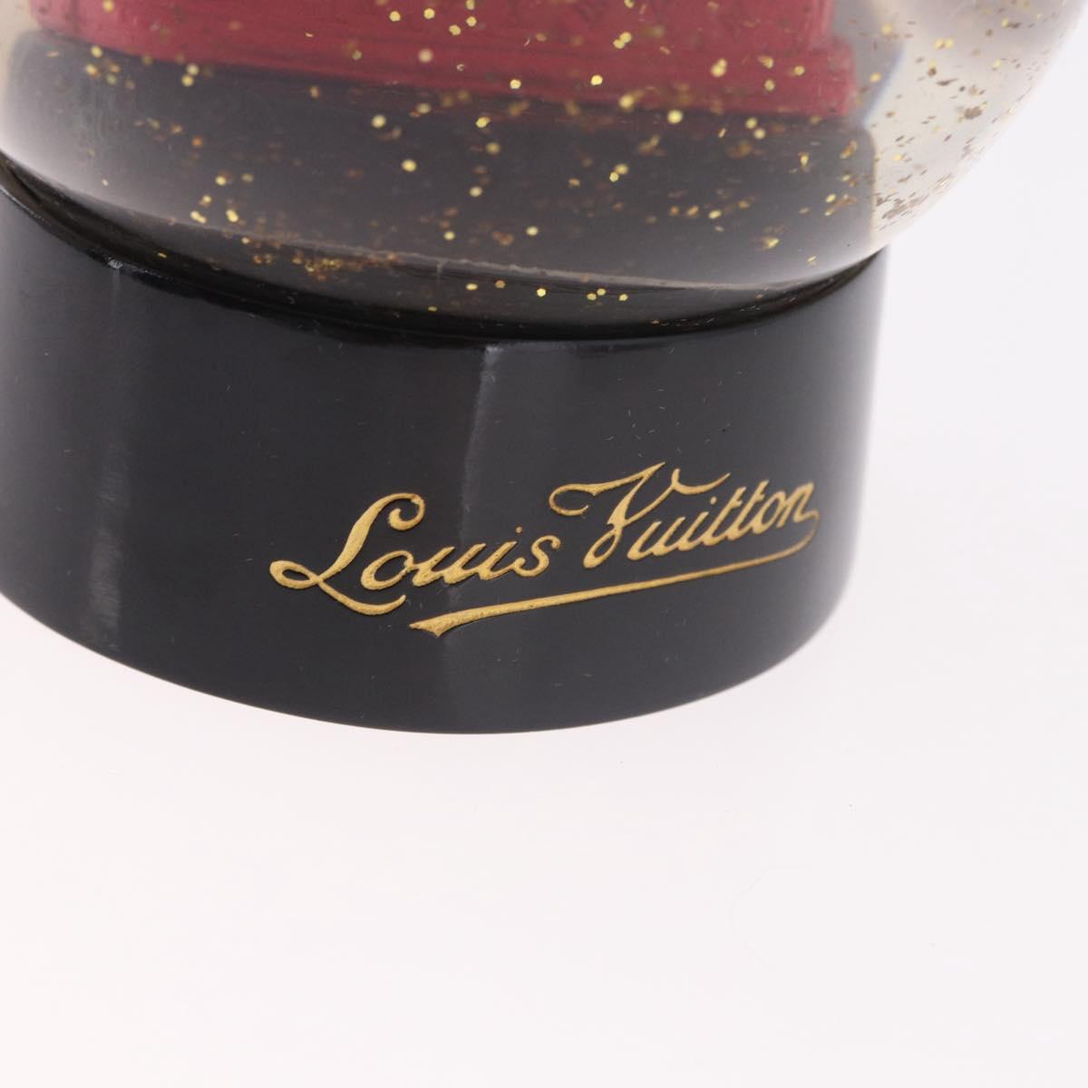 LOUIS VUITTON Alma Snow Globe Glass Red LV Auth 191688