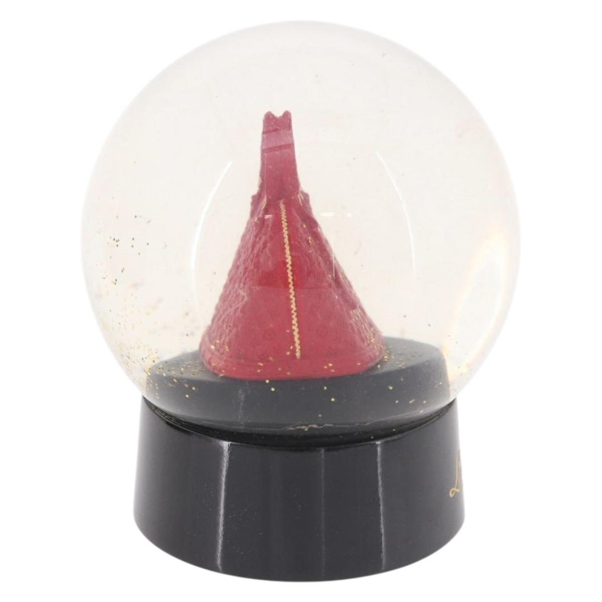LOUIS VUITTON Alma Snow Globe Glass Red LV Auth 191688