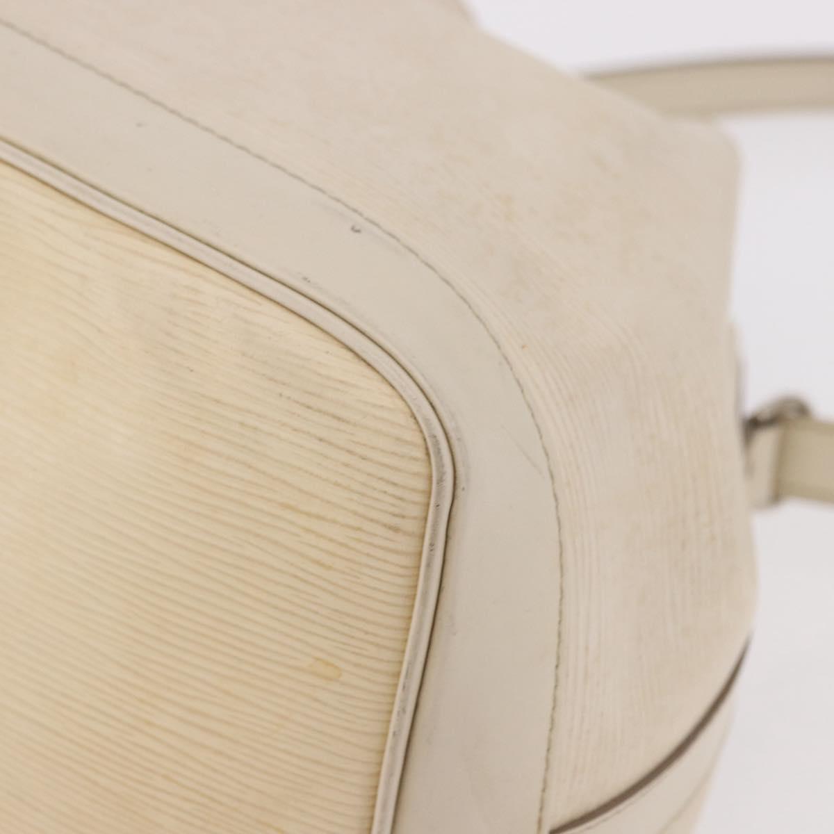 LOUIS VUITTON Epi Petit Noe Shoulder Bag White Yvoire M4084J LV Auth 191694