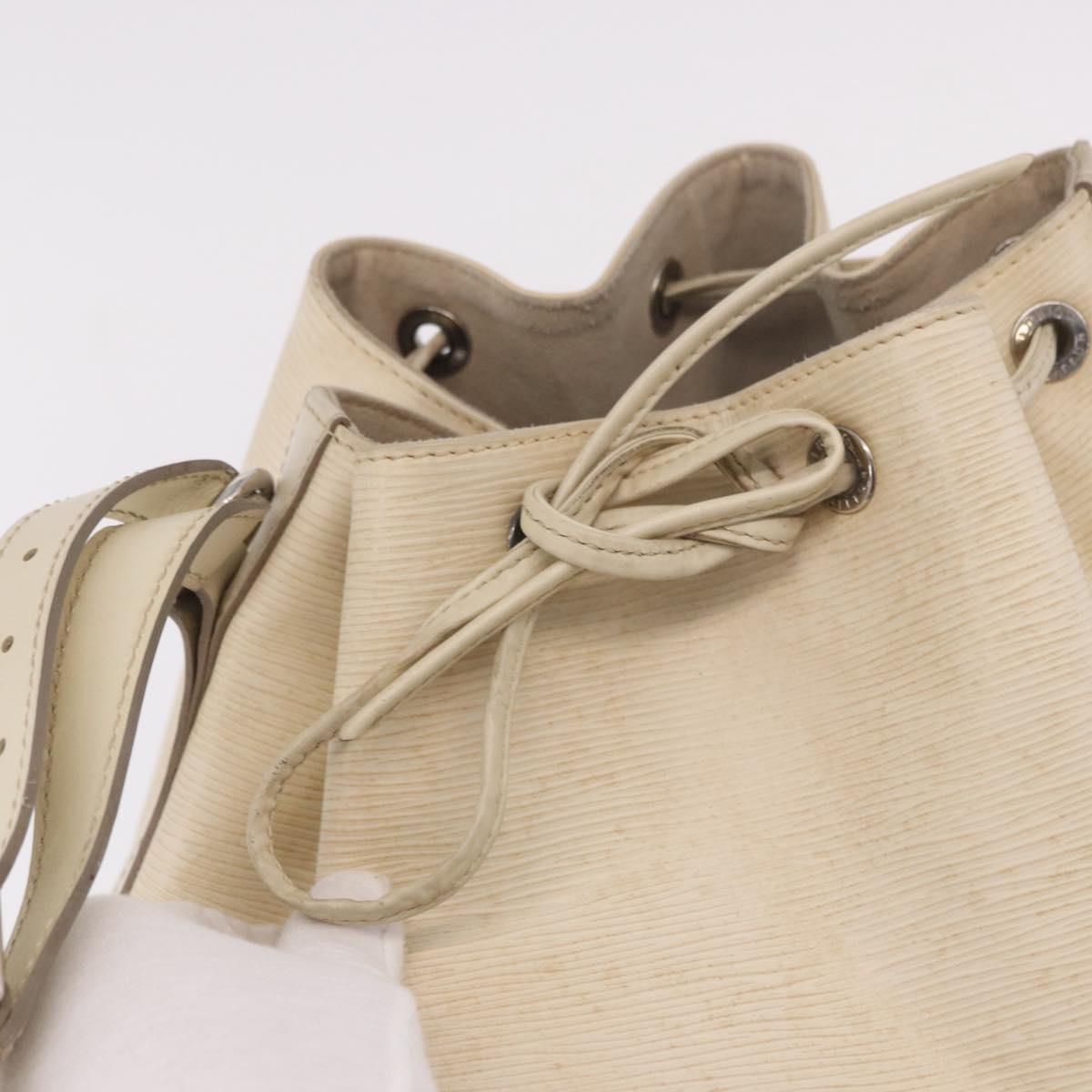 LOUIS VUITTON Epi Petit Noe Shoulder Bag White Yvoire M4084J LV Auth 191694