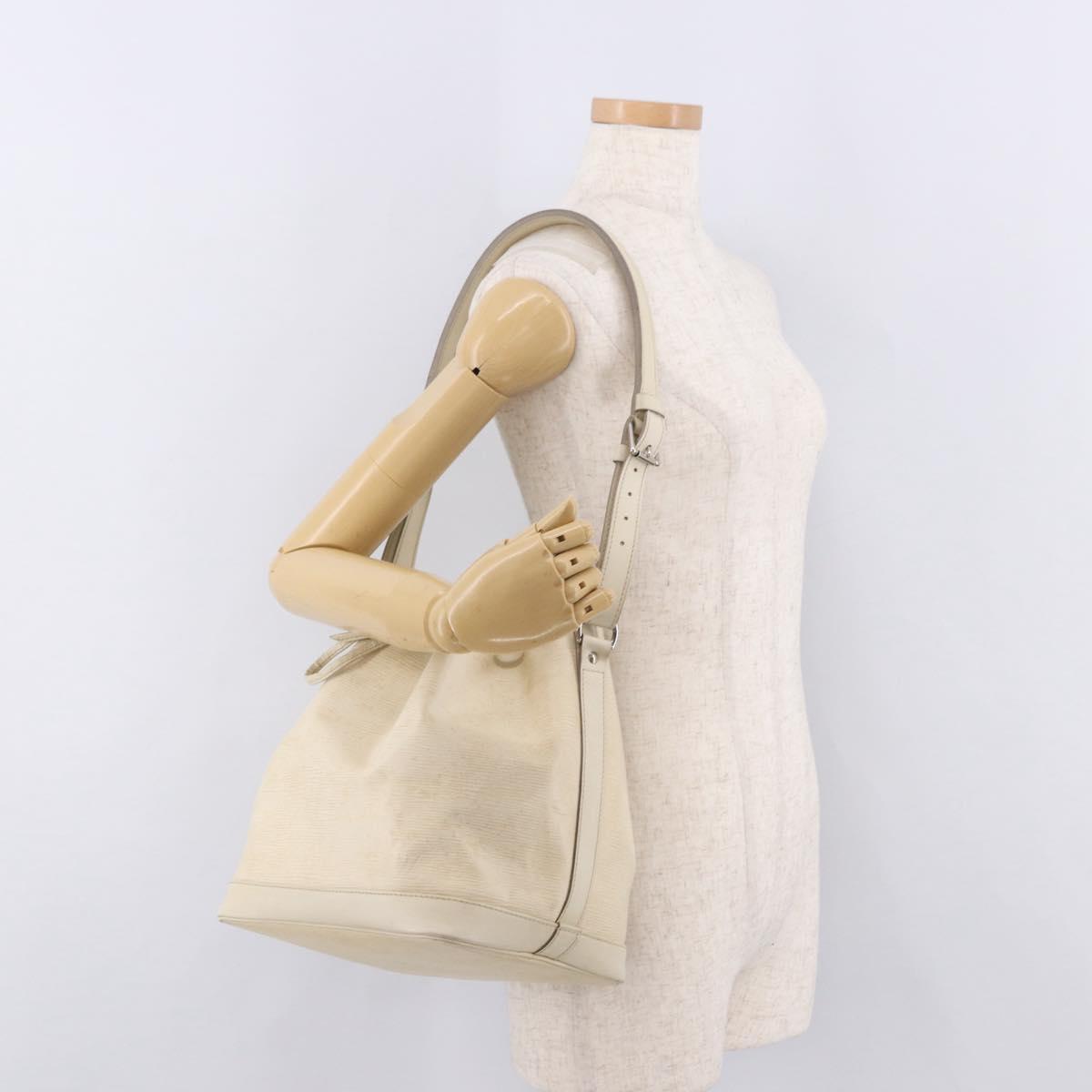 LOUIS VUITTON Epi Petit Noe Shoulder Bag White Yvoire M4084J LV Auth 191694