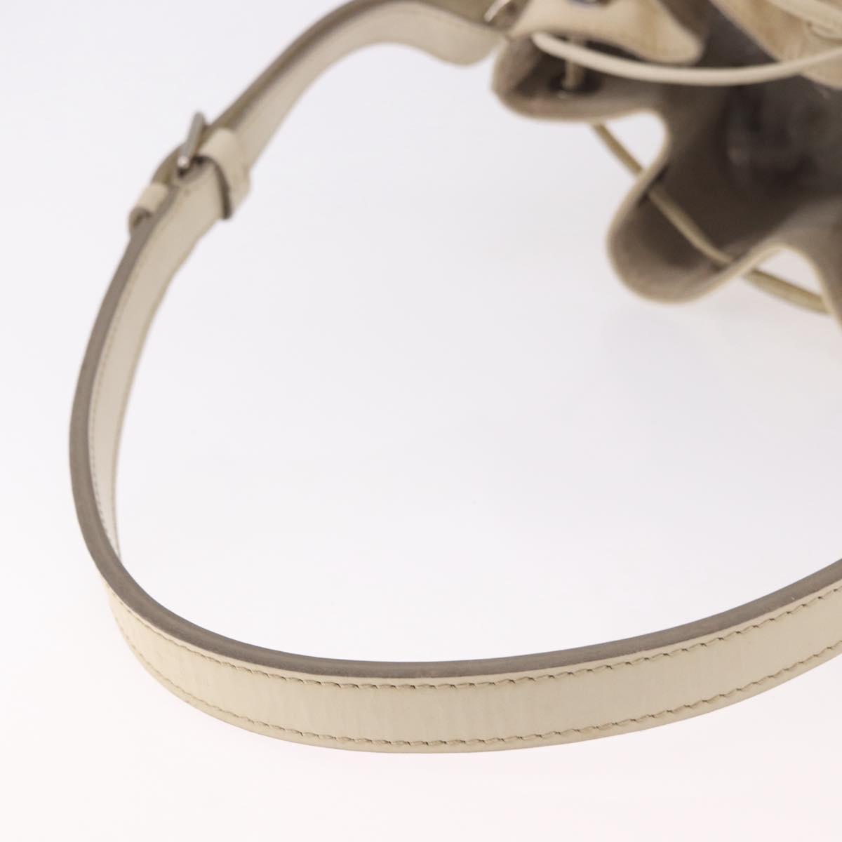 LOUIS VUITTON Epi Petit Noe Shoulder Bag White Yvoire M4084J LV Auth 191694