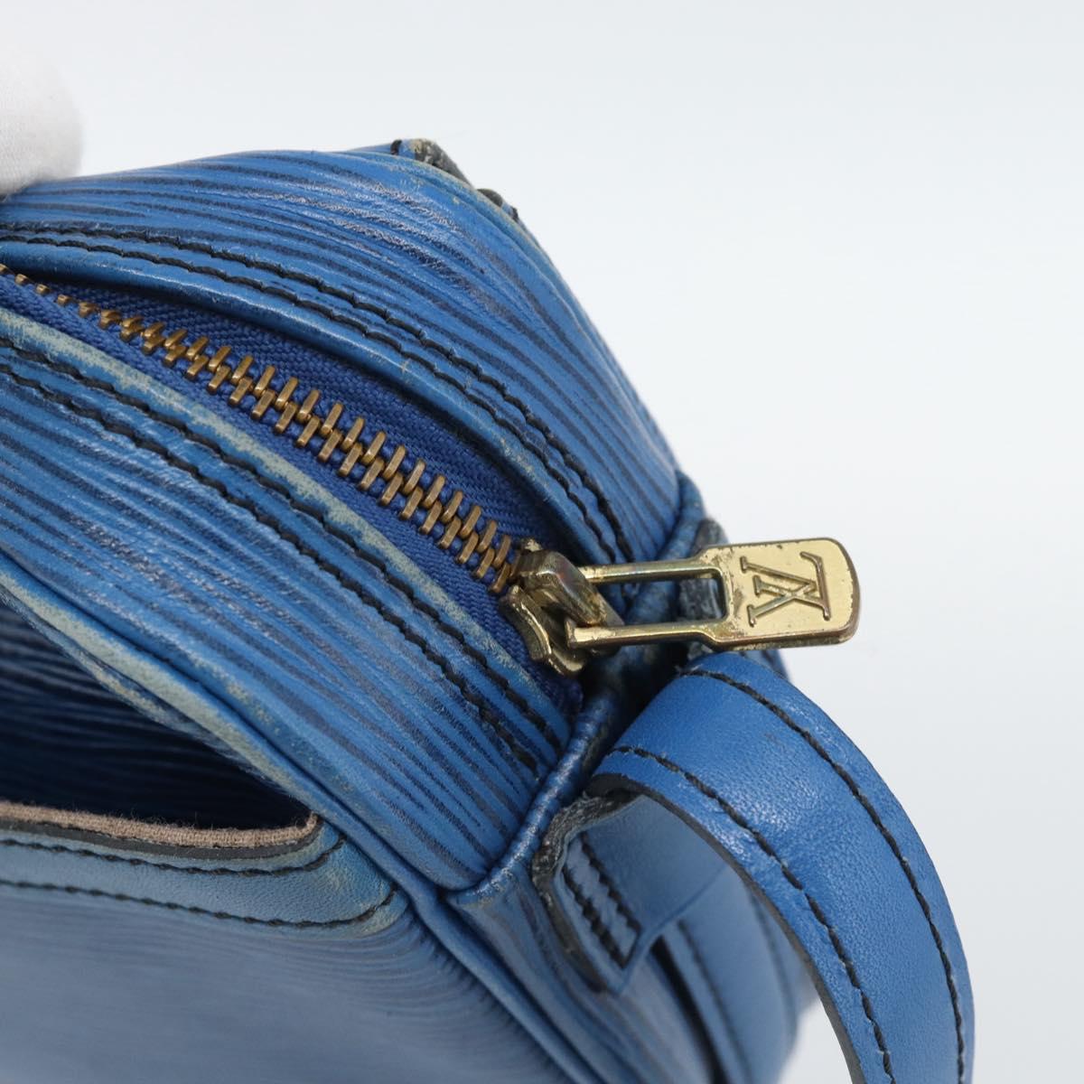 LOUIS VUITTON Epi Jeune Fille MM Shoulder Bag Blue M52155 LV Auth 191695
