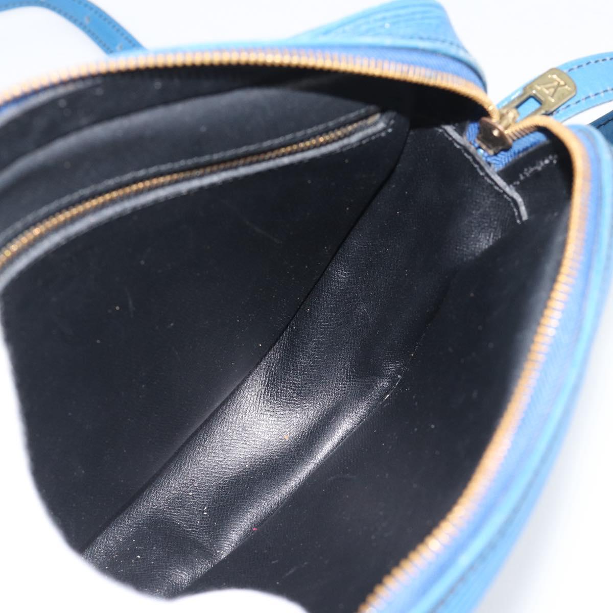 LOUIS VUITTON Epi Jeune Fille MM Shoulder Bag Blue M52155 LV Auth 191695
