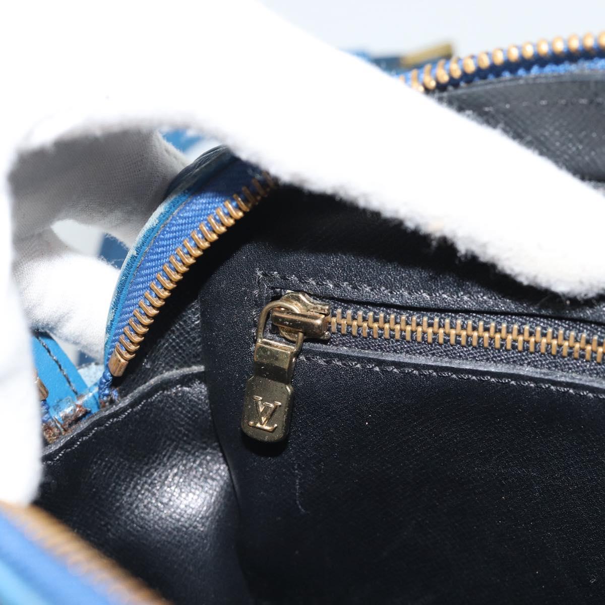 LOUIS VUITTON Epi Jeune Fille MM Shoulder Bag Blue M52155 LV Auth 191695