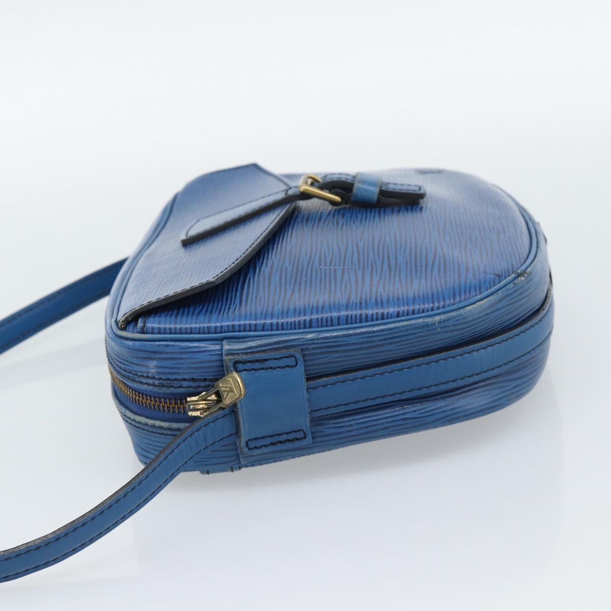 LOUIS VUITTON Epi Jeune Fille MM Shoulder Bag Blue M52155 LV Auth 191695