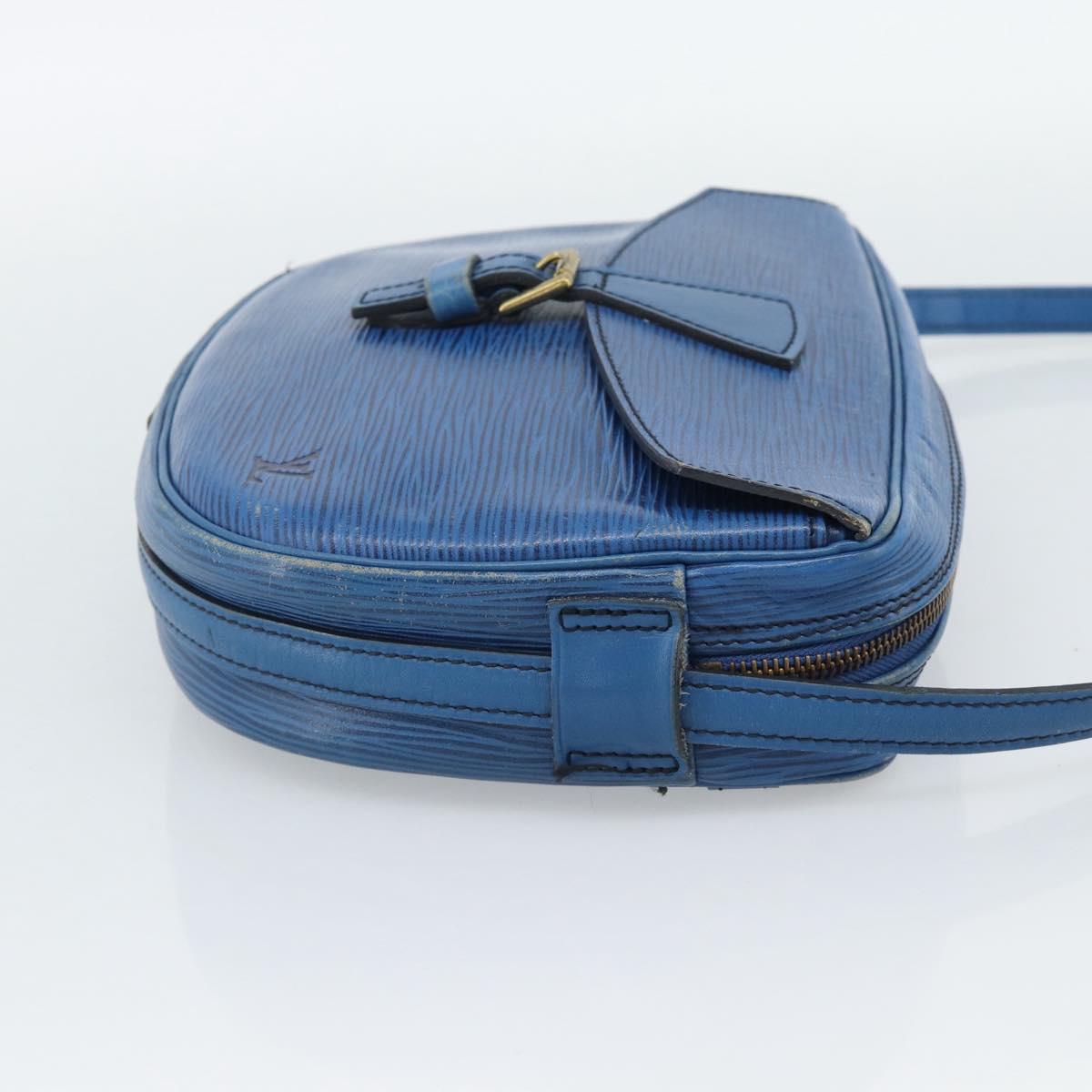 LOUIS VUITTON Epi Jeune Fille MM Shoulder Bag Blue M52155 LV Auth 191695