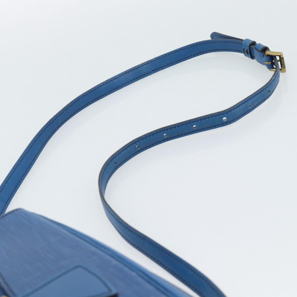 LOUIS VUITTON Epi Jeune Fille MM Shoulder Bag Blue M52155 LV Auth 191695