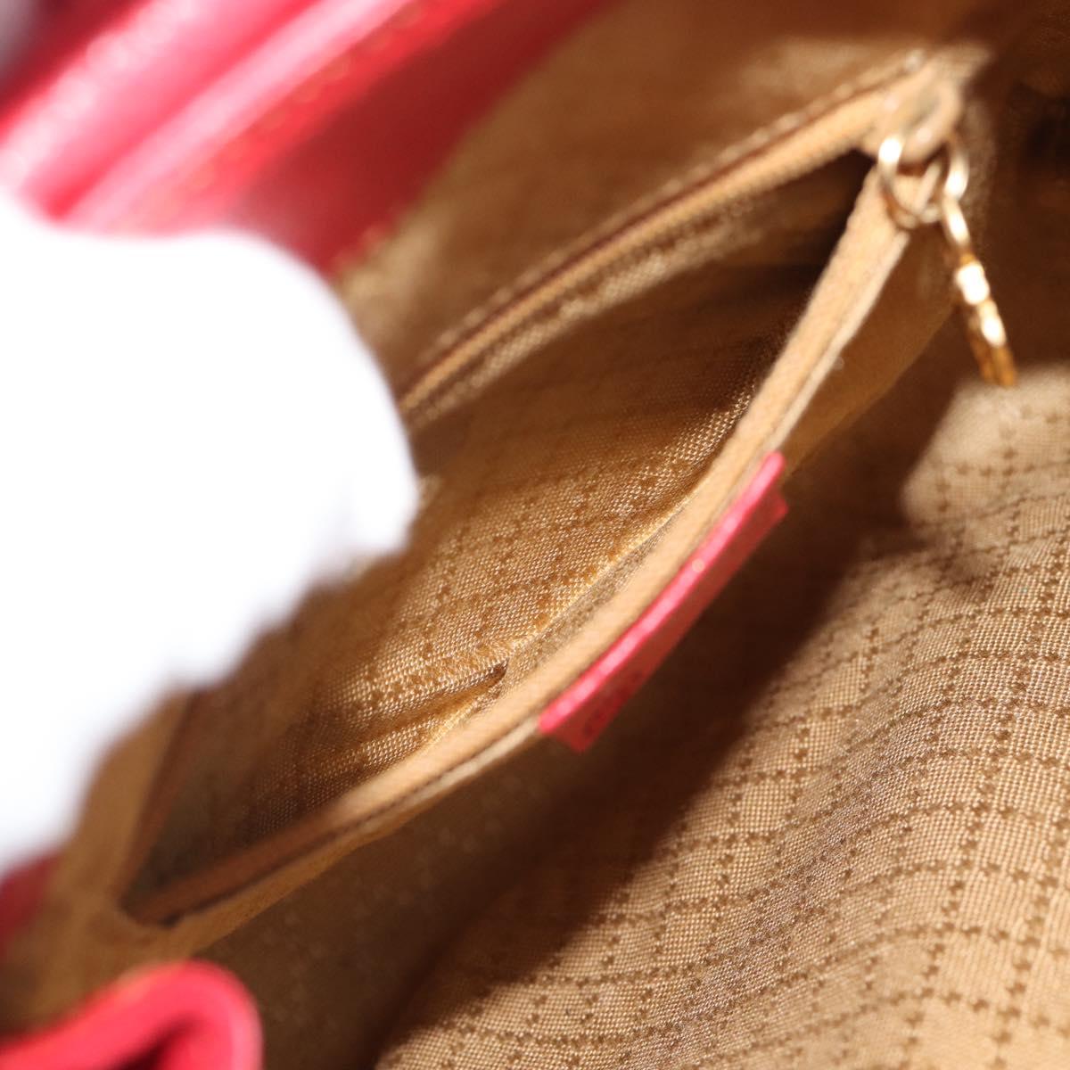 GUCCI Bamboo Backpack Suede Outlet Red Gold 003 0030 3444 Auth 191698