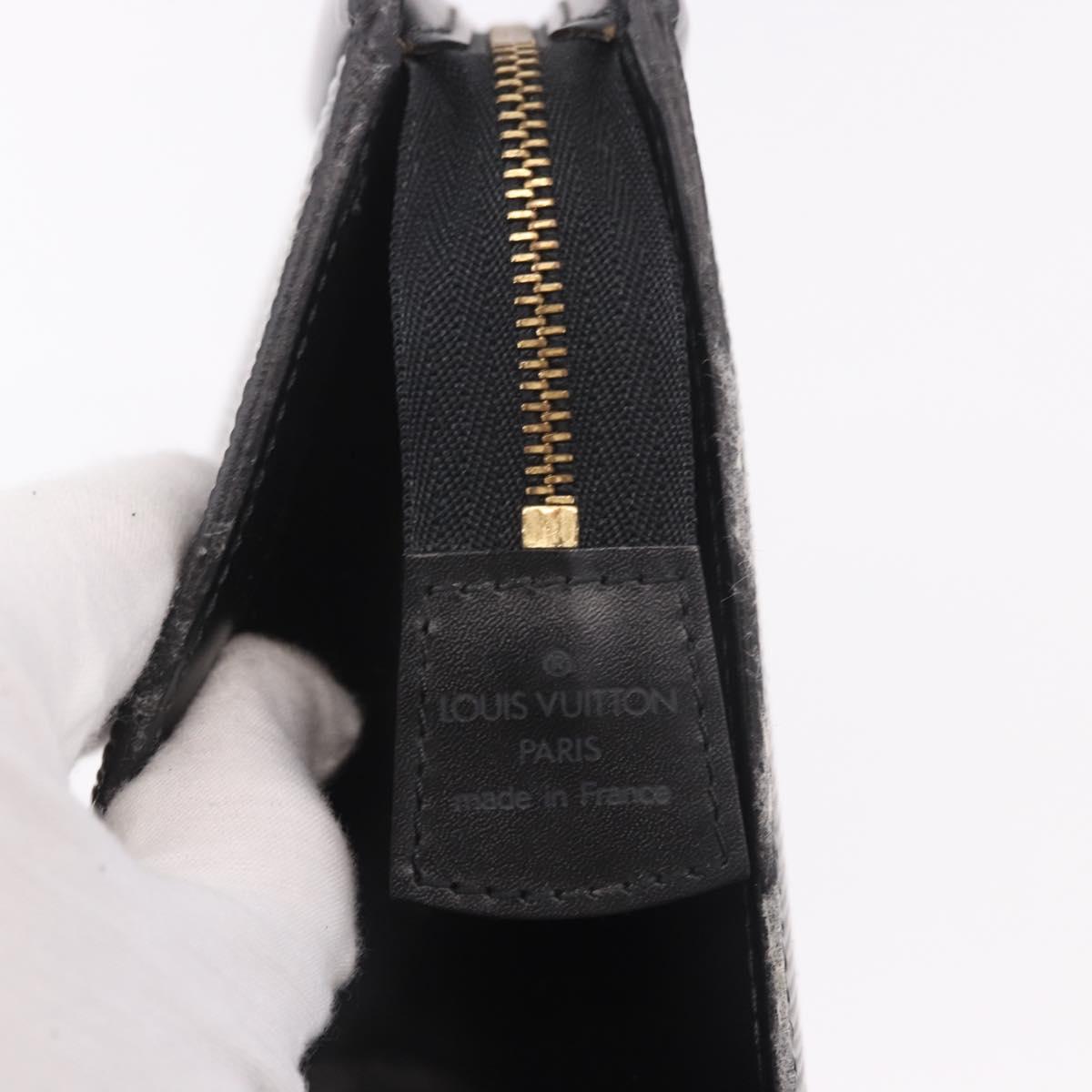 LOUIS VUITTON Epi Trousse Crete Pouch Black M48402 LV Auth 191699