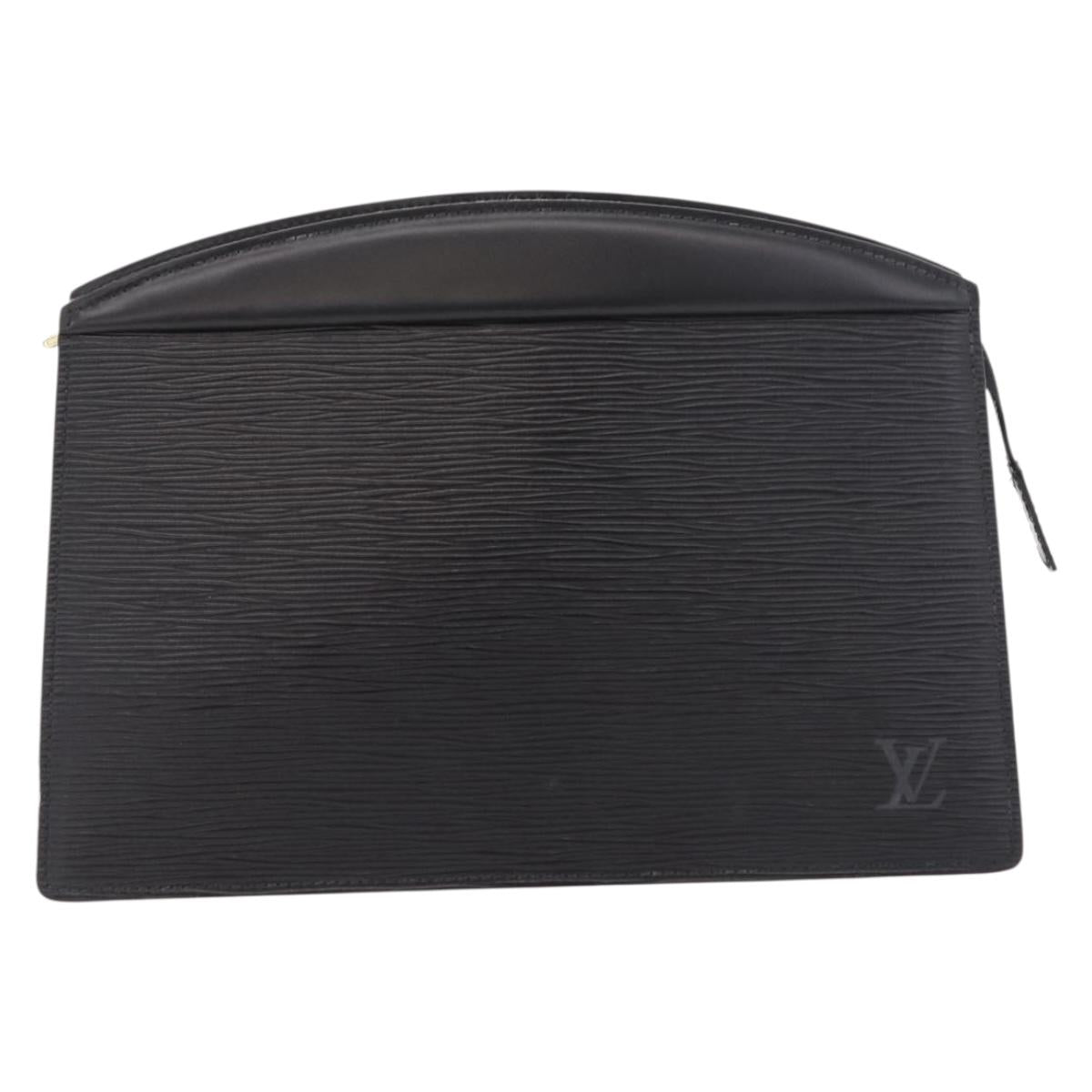 LOUIS VUITTON Epi Trousse Crete Pouch Black M48402 LV Auth 191699