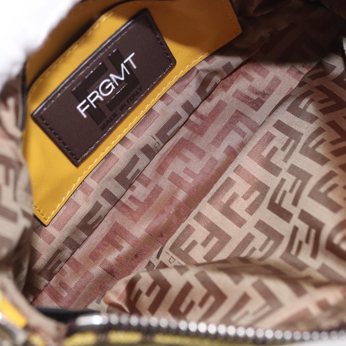 FENDI Zucca Canvas FRAGMENT Accessory Pouch Brown Silver 8BS073 Auth 191705SAM