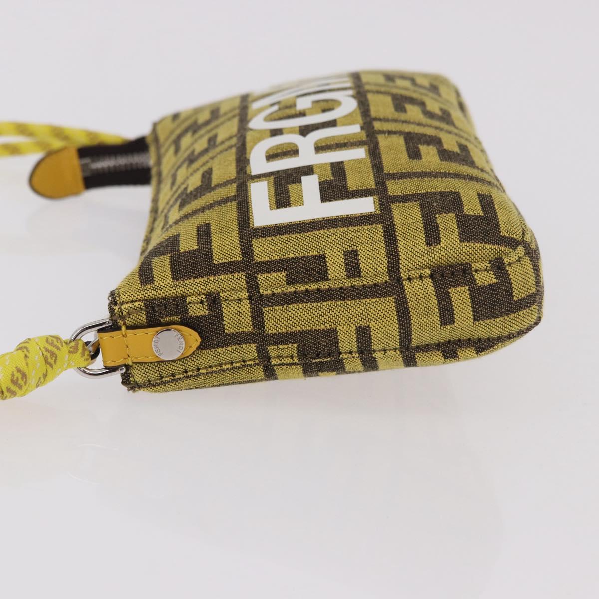 FENDI Zucca Canvas FRAGMENT Accessory Pouch Brown Silver 8BS073 Auth 191705SAM