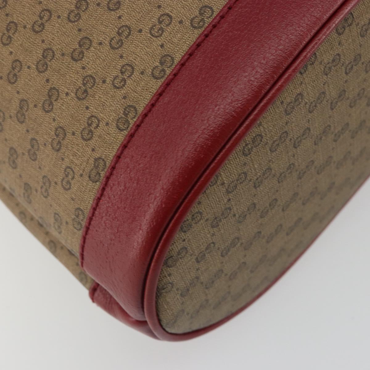 GUCCI Micro GG Doraemon Shoulder Bag PVC Beige Gold Tone 655597 Auth 191721SM