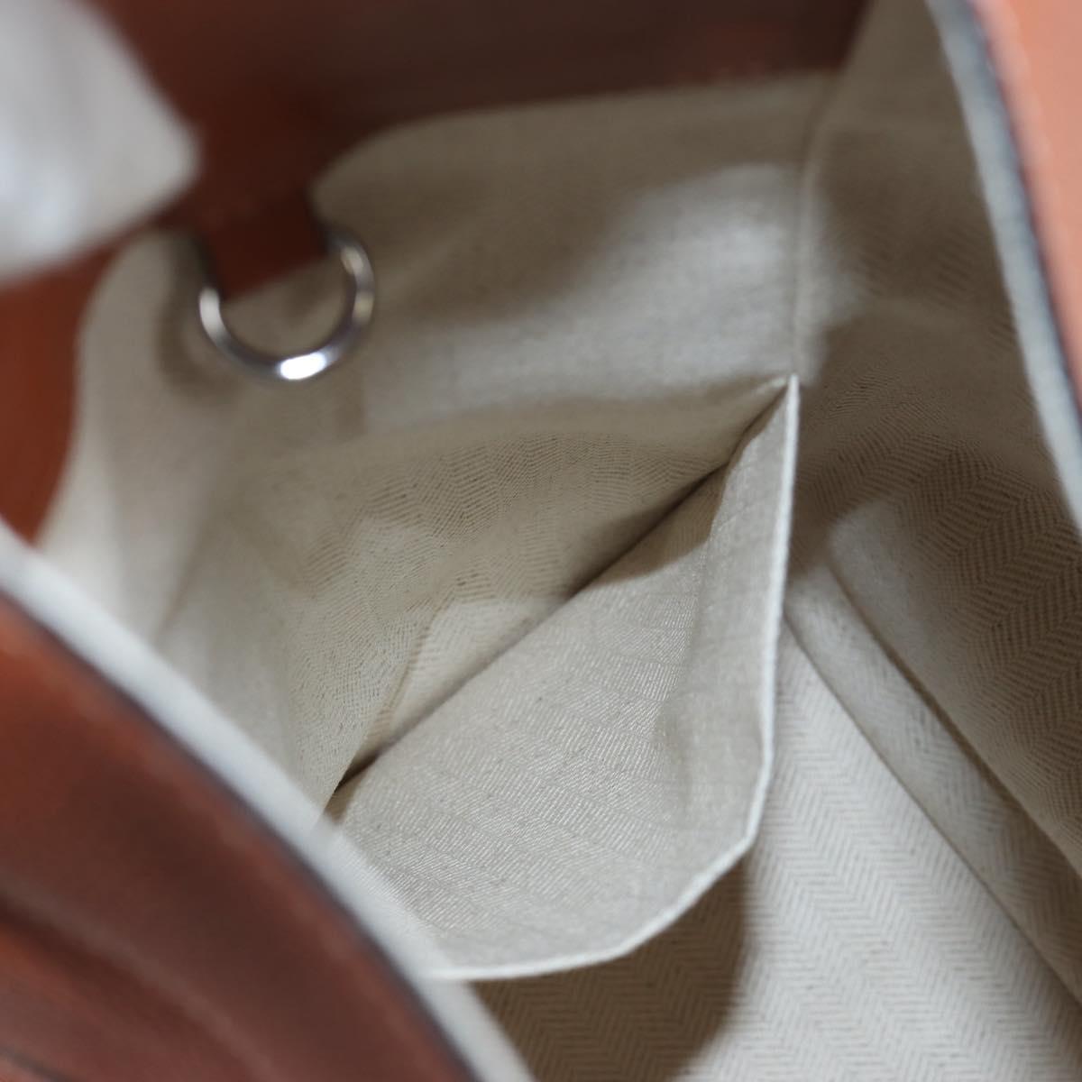 LOEWE Hammock Small Hand Bag Leather 2way Brown Silver Auth 191725SAM