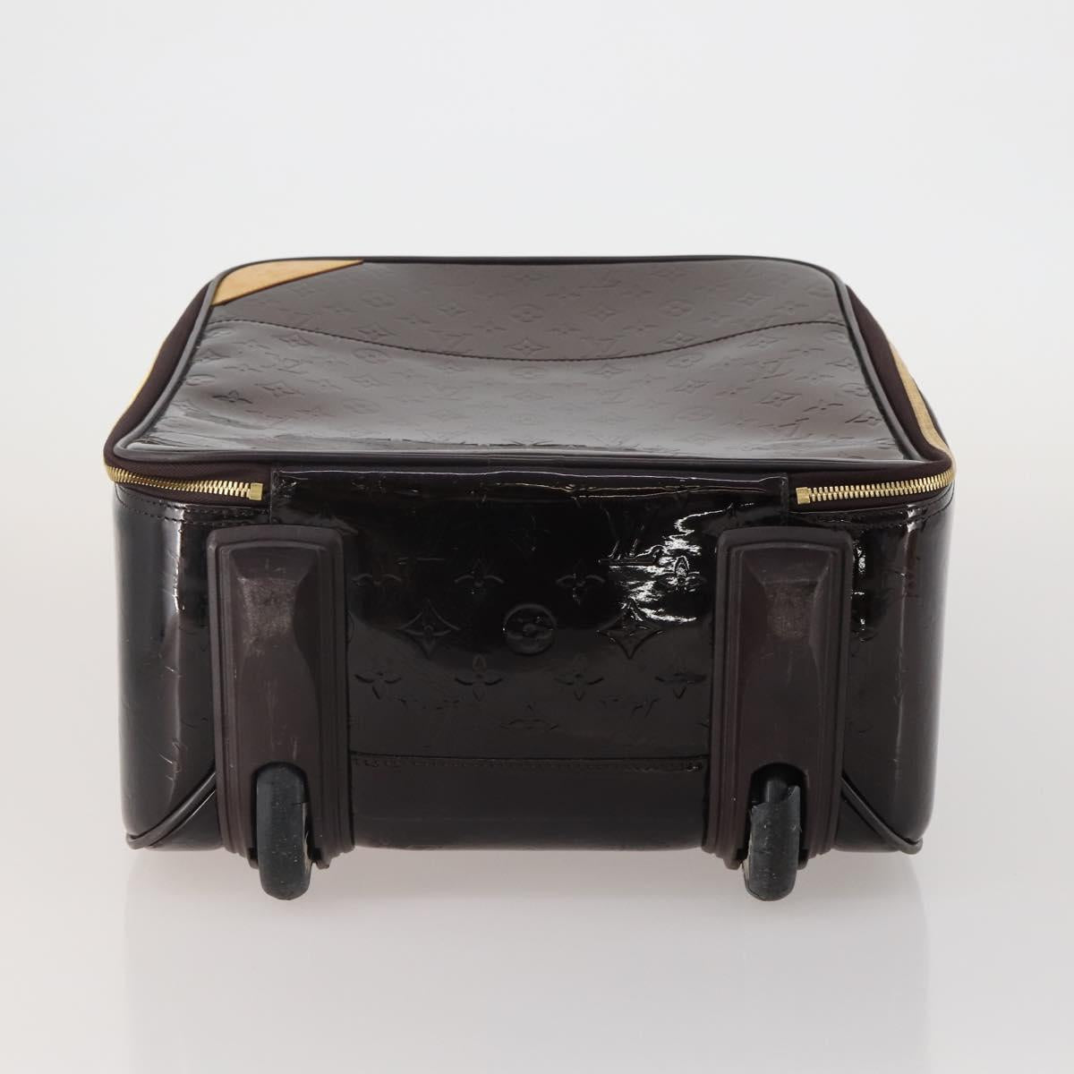 LOUIS VUITTON Monogram Vernis Pegas 45 Suitcase Amarante M91277 LV Auth 191745A