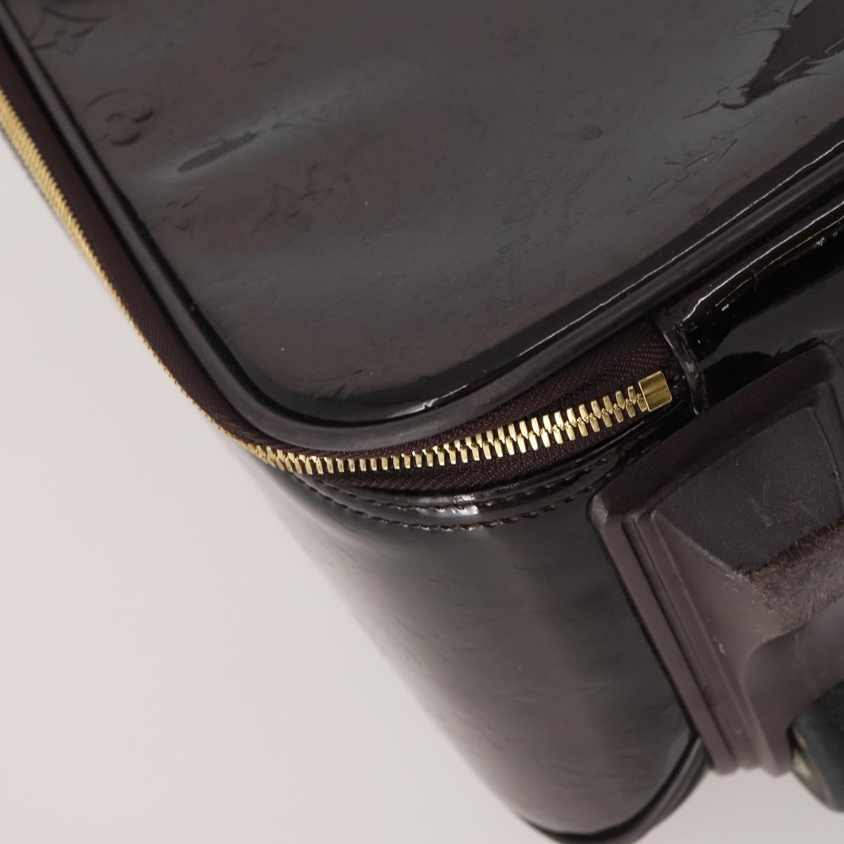 LOUIS VUITTON Monogram Vernis Pegas 45 Suitcase Amarante M91277 LV Auth 191745A