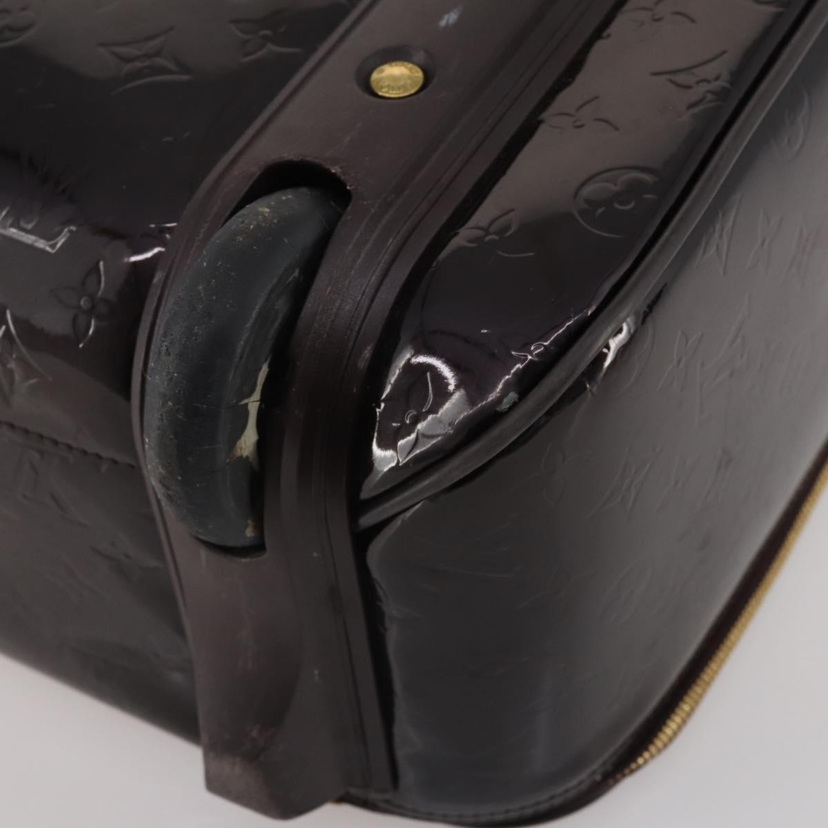 LOUIS VUITTON Monogram Vernis Pegas 45 Suitcase Amarante M91277 LV Auth 191745A