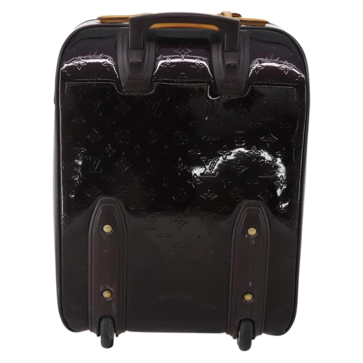 LOUIS VUITTON Monogram Vernis Pegas 45 Suitcase Amarante M91277 LV Auth 191745A