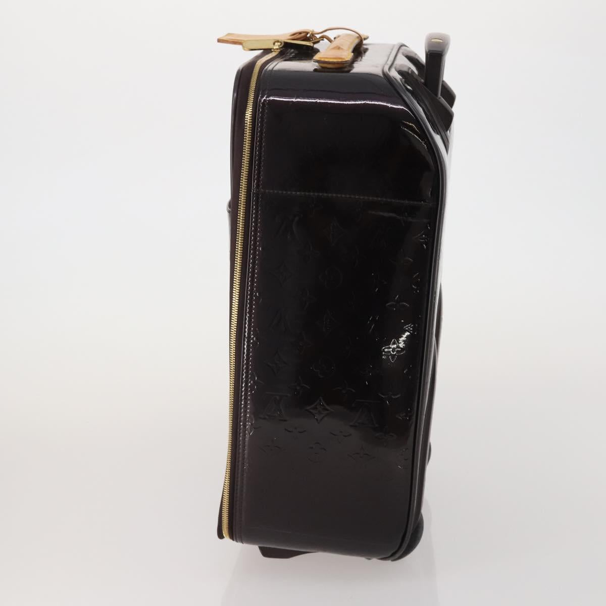 LOUIS VUITTON Monogram Vernis Pegas 45 Suitcase Amarante M91277 LV Auth 191745A