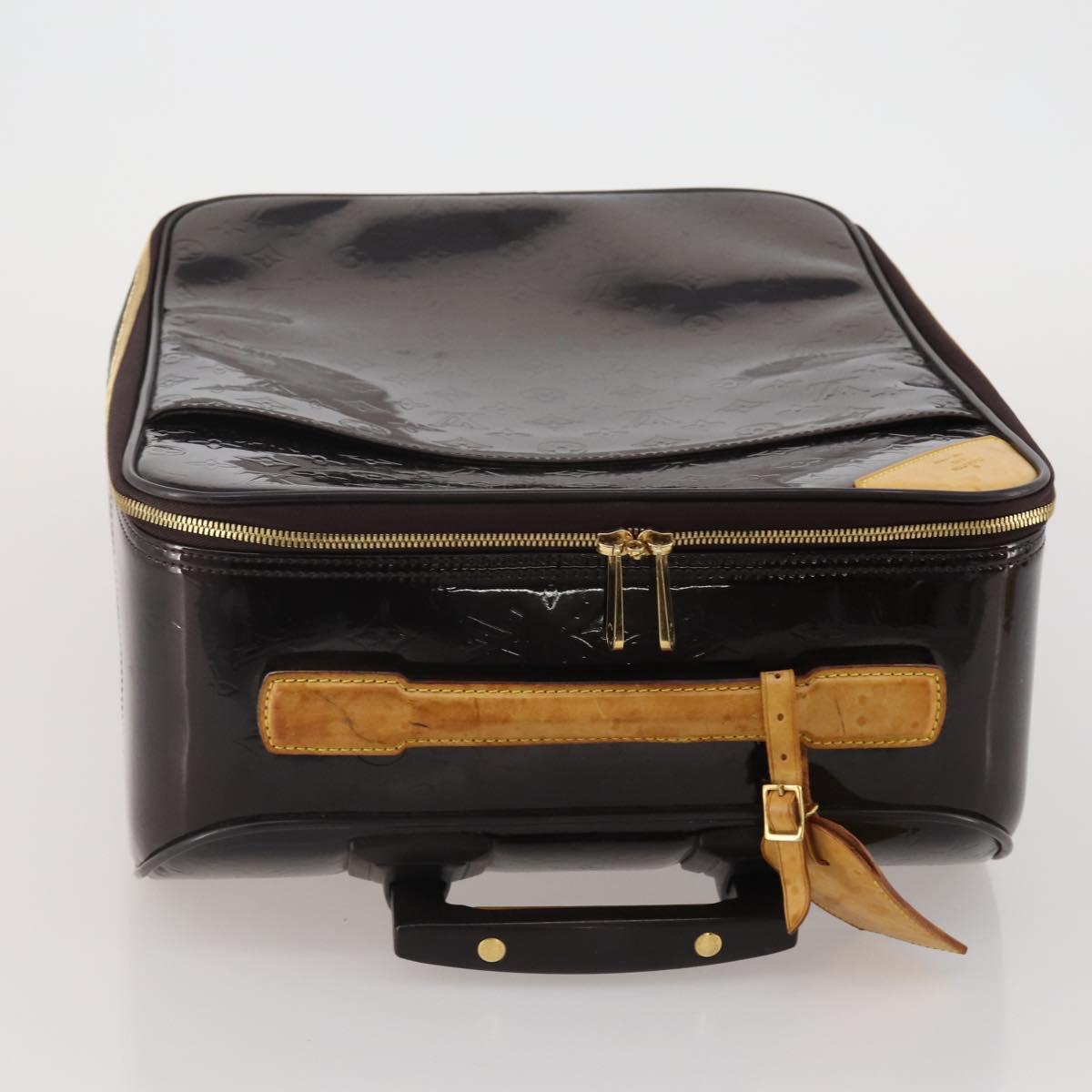 LOUIS VUITTON Monogram Vernis Pegas 45 Suitcase Amarante M91277 LV Auth 191745A