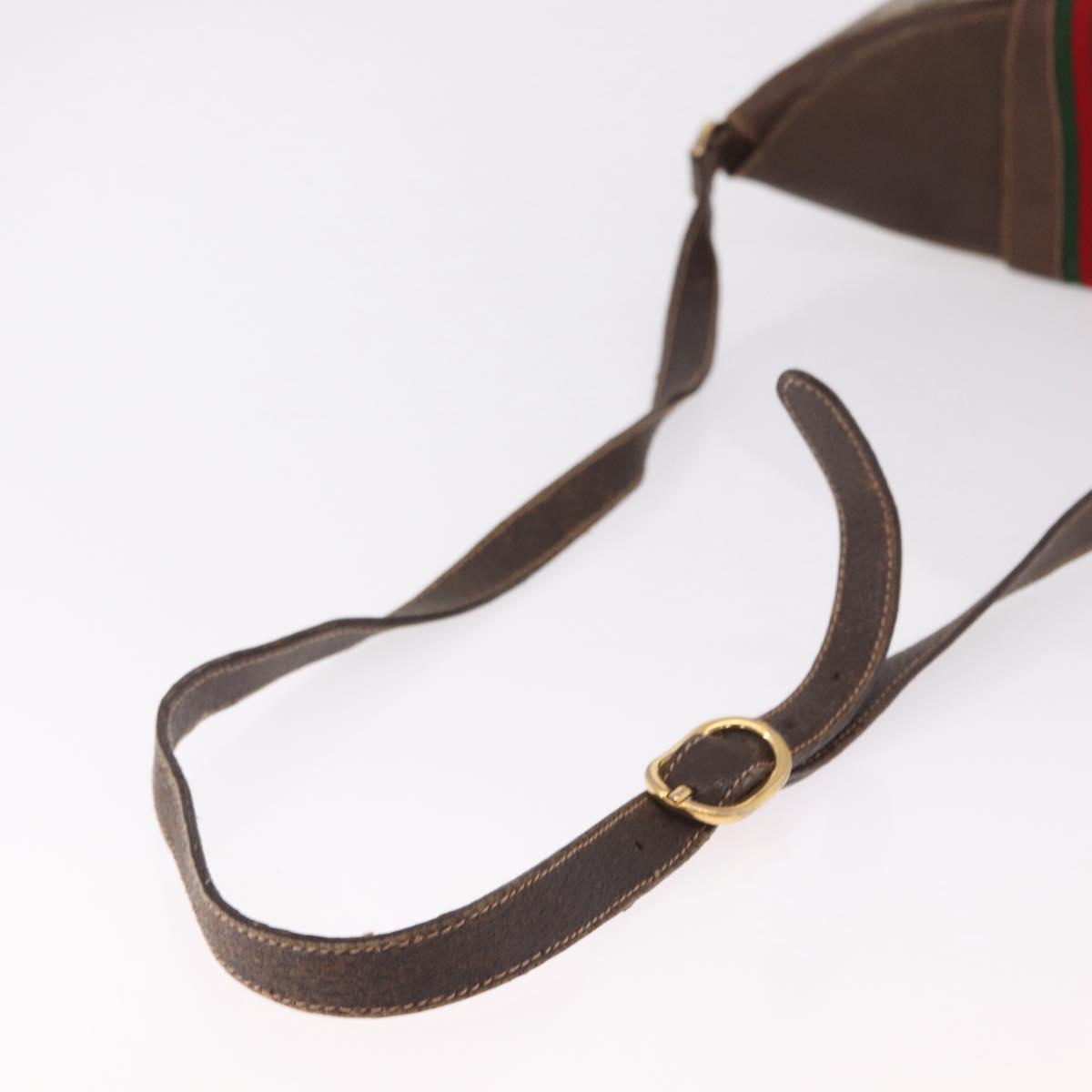 GUCCI GG Supreme Shoulder Bag PVC Leather Beige Gold Tone 904.02.081 Auth 191757