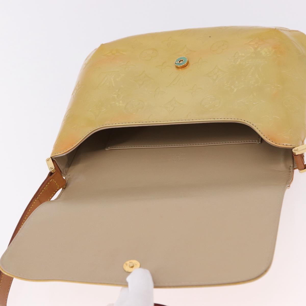 LOUIS VUITTON Monogram Vernis Thompson Street Bag Beige M91301 LV Auth 191759