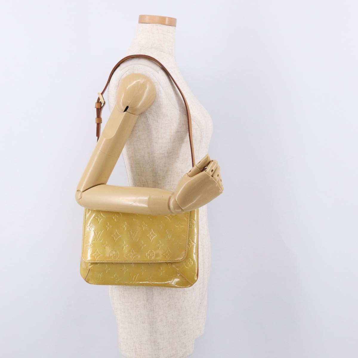 LOUIS VUITTON Monogram Vernis Thompson Street Bag Beige M91301 LV Auth 191759