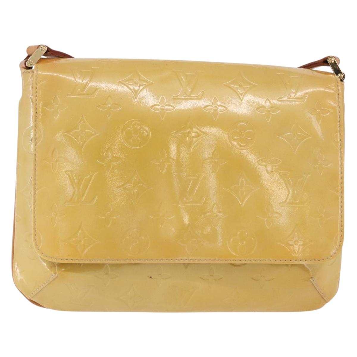 LOUIS VUITTON Monogram Vernis Thompson Street Bag Beige M91301 LV Auth 191759